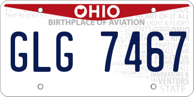 OH license plate GLG7467