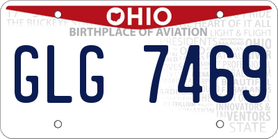 OH license plate GLG7469