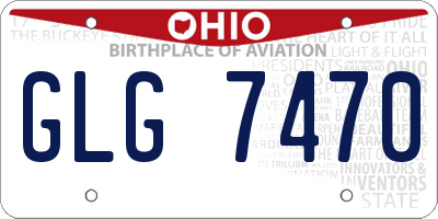 OH license plate GLG7470