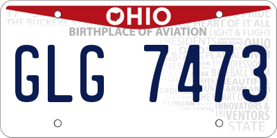 OH license plate GLG7473