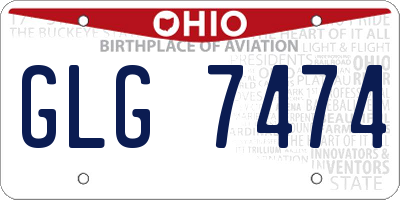 OH license plate GLG7474