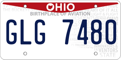 OH license plate GLG7480