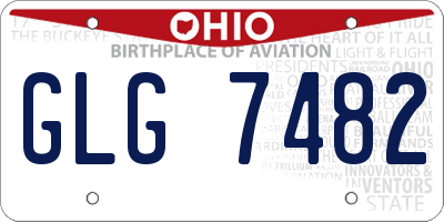 OH license plate GLG7482