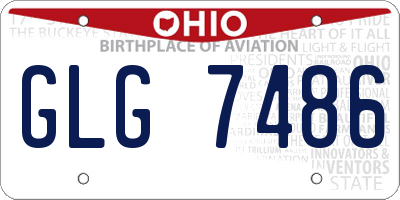 OH license plate GLG7486