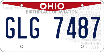 OH license plate GLG7487