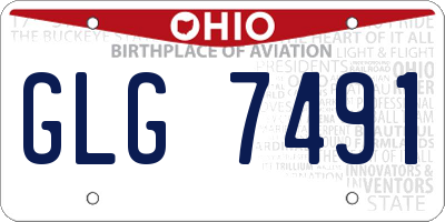 OH license plate GLG7491