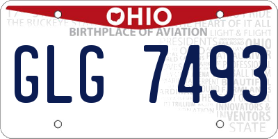 OH license plate GLG7493