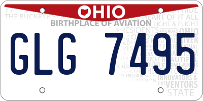 OH license plate GLG7495