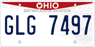 OH license plate GLG7497