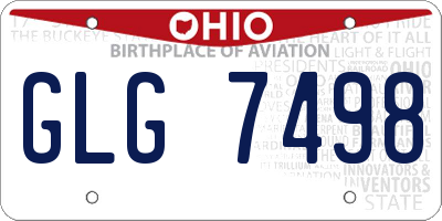 OH license plate GLG7498