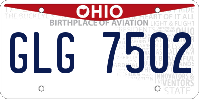 OH license plate GLG7502