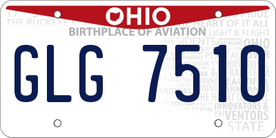 OH license plate GLG7510