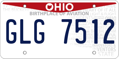OH license plate GLG7512