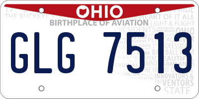 OH license plate GLG7513