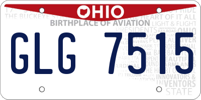 OH license plate GLG7515