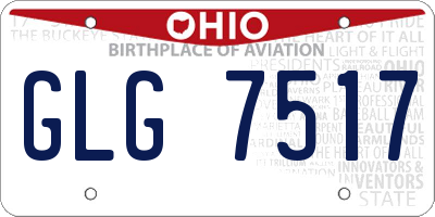 OH license plate GLG7517