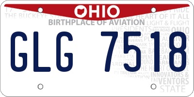 OH license plate GLG7518