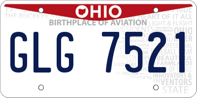 OH license plate GLG7521