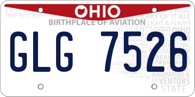 OH license plate GLG7526