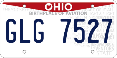 OH license plate GLG7527
