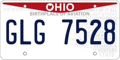 OH license plate GLG7528