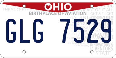 OH license plate GLG7529