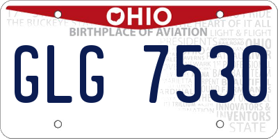OH license plate GLG7530