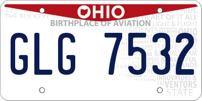OH license plate GLG7532