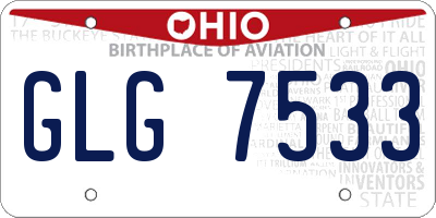 OH license plate GLG7533