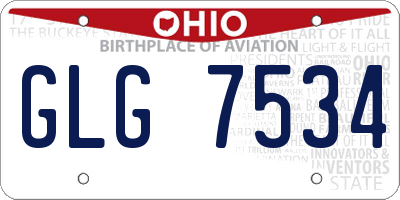 OH license plate GLG7534