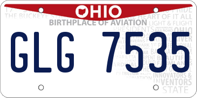 OH license plate GLG7535