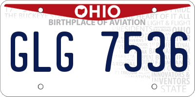 OH license plate GLG7536