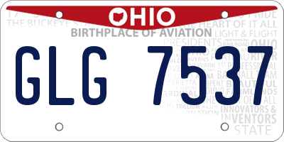 OH license plate GLG7537