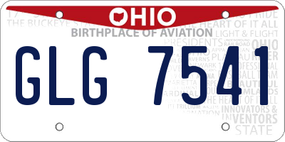 OH license plate GLG7541