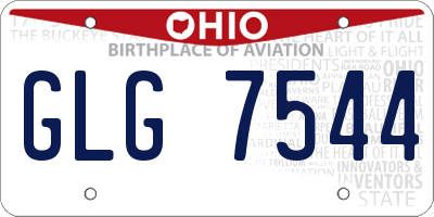 OH license plate GLG7544