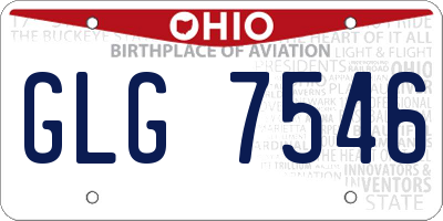 OH license plate GLG7546