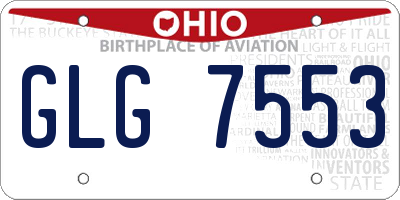 OH license plate GLG7553