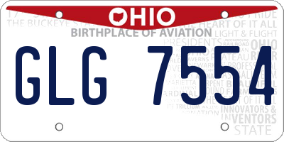 OH license plate GLG7554