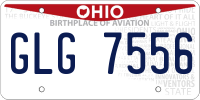 OH license plate GLG7556