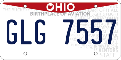 OH license plate GLG7557