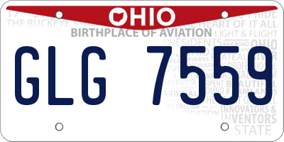 OH license plate GLG7559