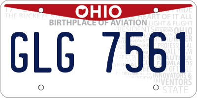 OH license plate GLG7561