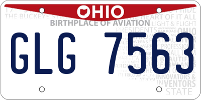OH license plate GLG7563