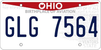 OH license plate GLG7564