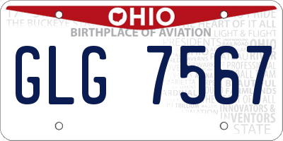 OH license plate GLG7567