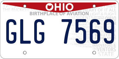 OH license plate GLG7569