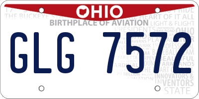 OH license plate GLG7572