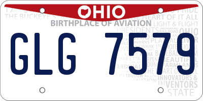 OH license plate GLG7579