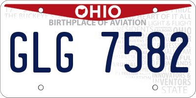 OH license plate GLG7582