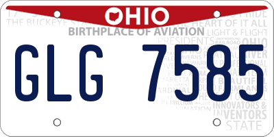 OH license plate GLG7585